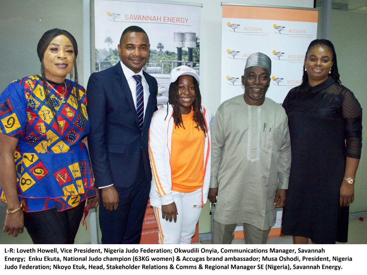 Savannah_Energy's tweet photo. #NigeriaJudoFederation visited #Savannah's #Accugas, together with Enku Ekuta, our sponsored judo athlete recognising Savannah’s contribution to the growth of Judo in #Nigeria over the past year. We discussed future collaboration on the federation’s exciting programmes for 2022. https://t.co/Mi5VNNjzcF