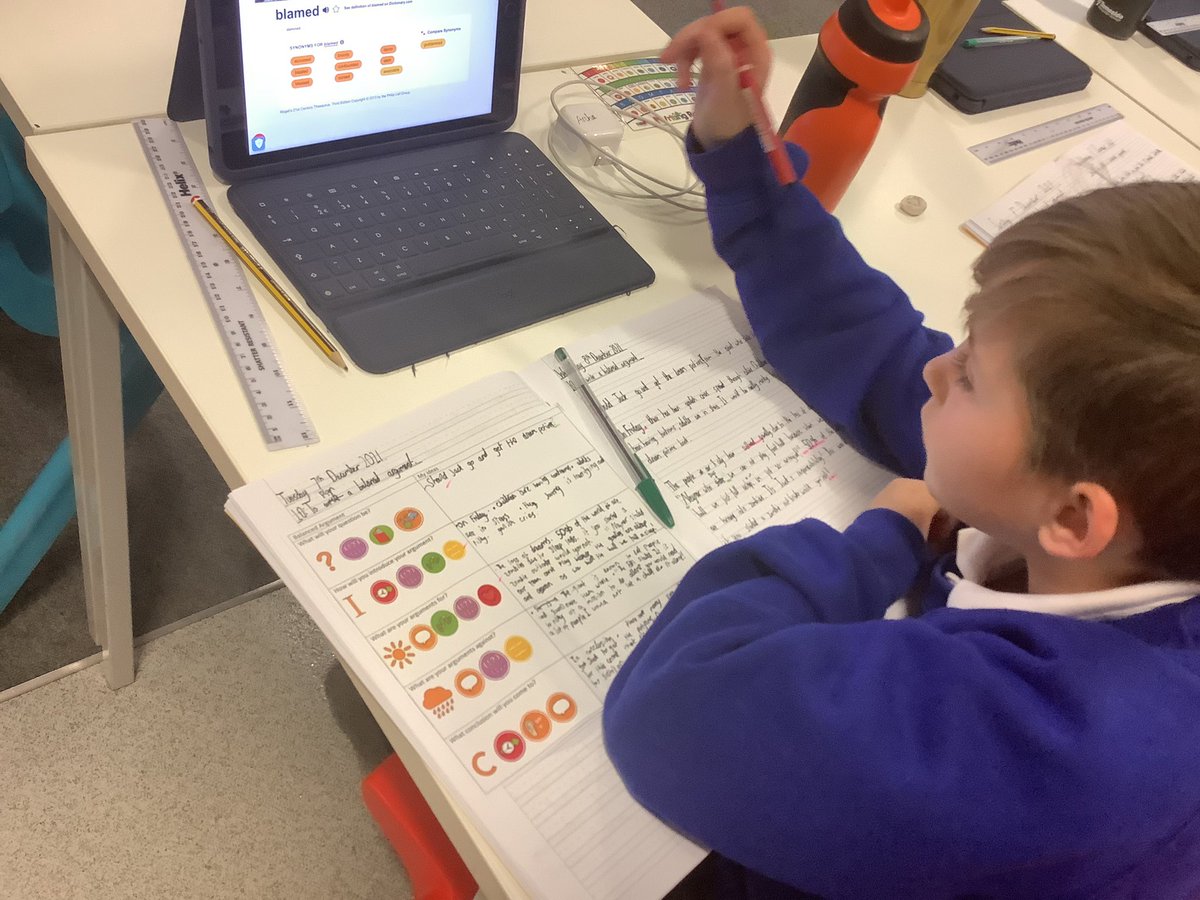 OABroadoak's tweet photo. Today 5AD have started to write their first draft of a balanced argument. They are using their planning from yesterday’s lesson to help them along with a range of Fantastics, Boomtastics and Grammaristics 🤩🖊 @janeconsidine @TrainingSpace #Y5 #Balancedargument #twosidestoastory https://t.co/FvSXBZPkiM