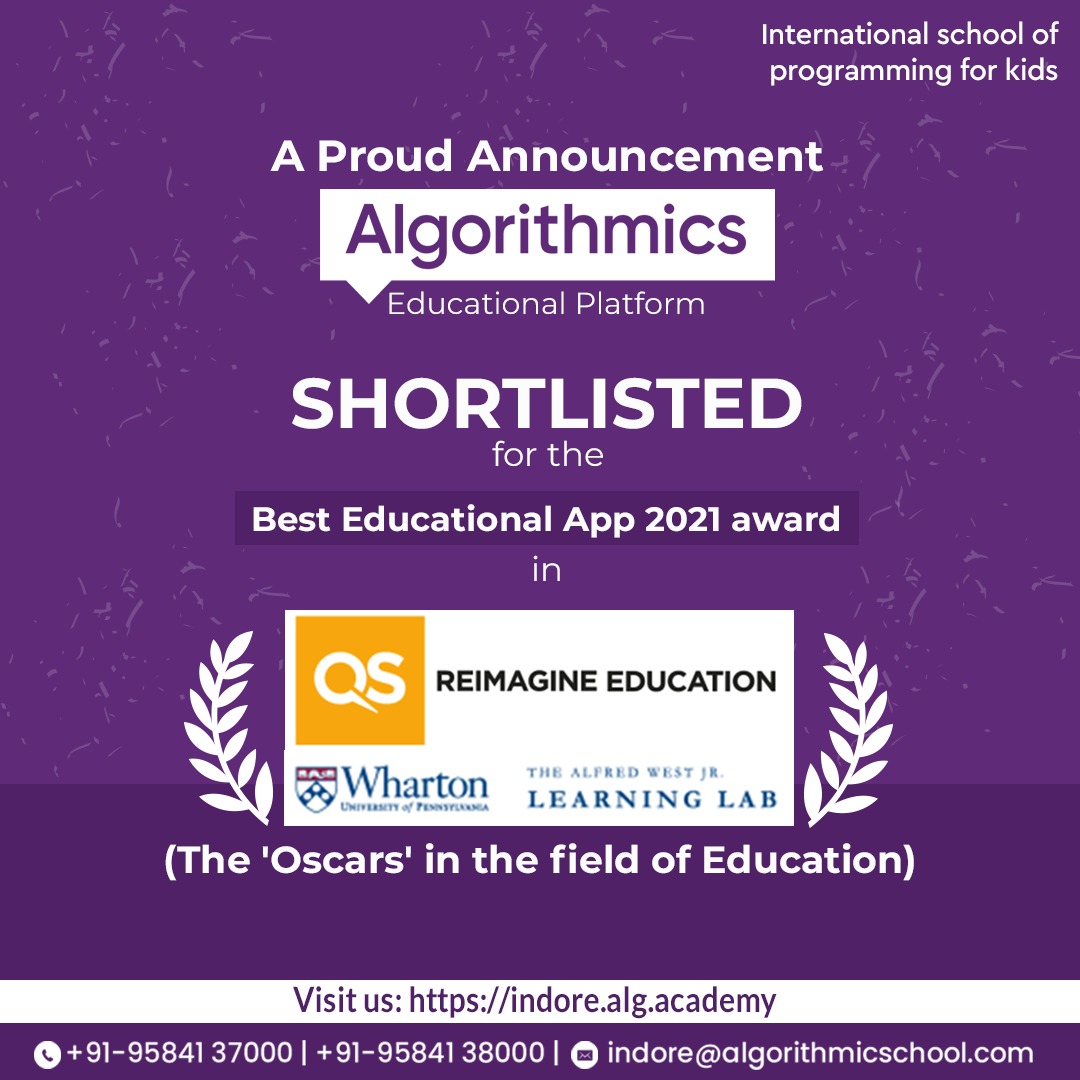 algorithmicsind's tweet image. We&apos;re proud to announce that our Platform has been shortlisted for the &apos;Best Educational App 2021&apos; award in one of the most prestigious international ed-tech competitions, also known as the &apos;Oscars&apos; in the field of education; the Reimagine Education Conference Awards 2021!