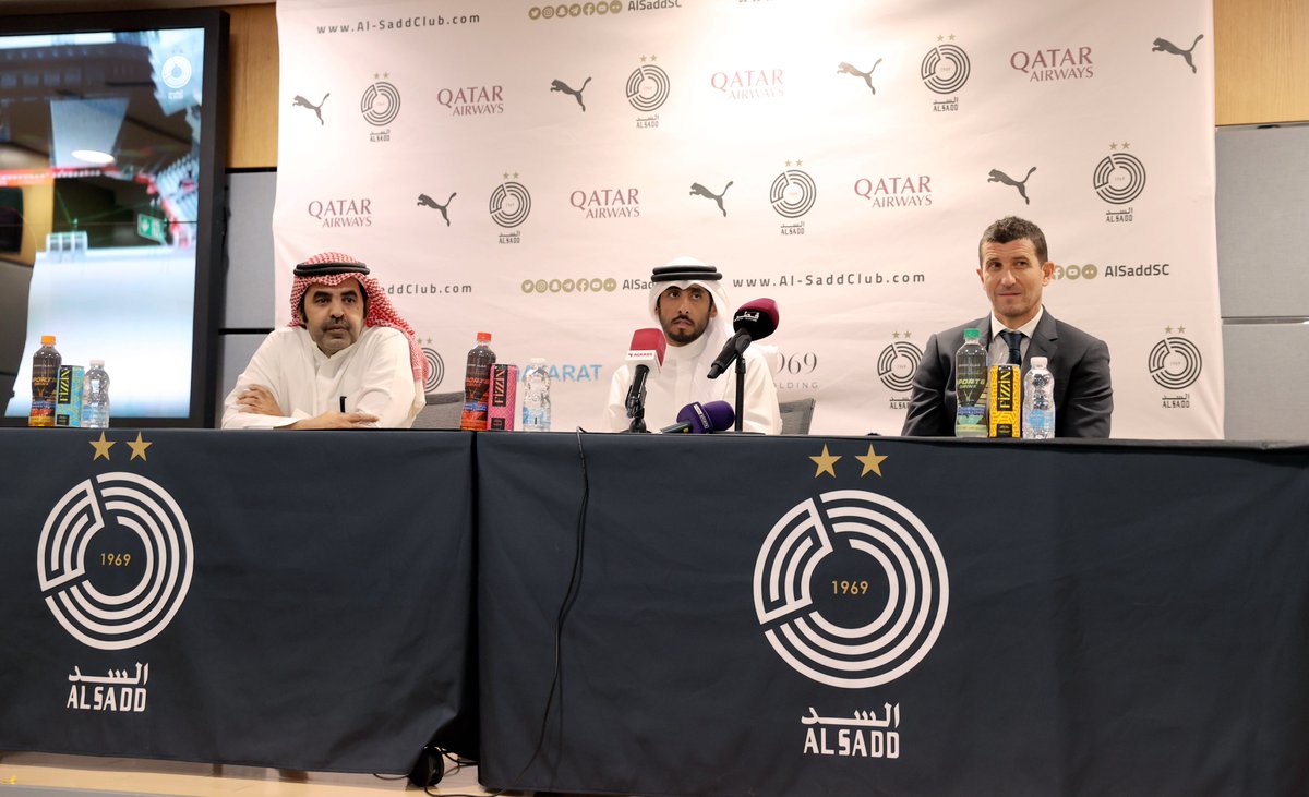 AlsaddSC's tweet photo. 📸 Pictures from Javi Gracia's presentation as the new coach of #AlSadd 

#WelcomeJavi

https://t.co/4bfQ7jjoAX