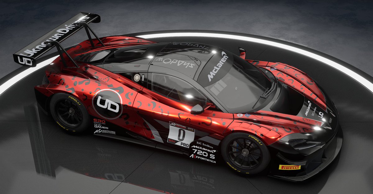 Segunda pintura de guerra para el equipo Unknown Drivers, en este caso le toca el turno al Mclaren 720s Gt3. Quien serán sus pilotos? 🤔 Todo una incognita. Gracias chicos
