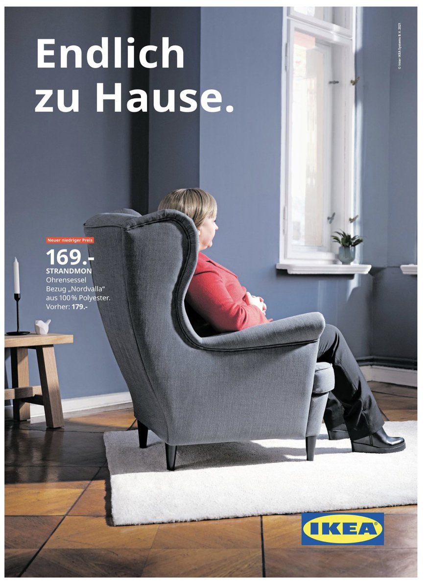 pthibaut's tweet photo. pub Ikea ce matin dans la presse "Enfin à la maison"
#Merkelprendsaretraite https://t.co/9gHV6DvRtQ