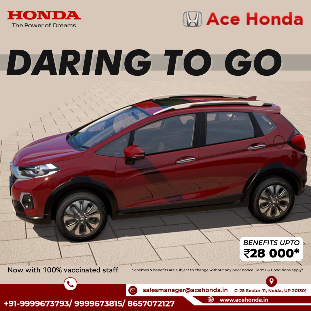 Ace Honda The Honda Wr V Is A Car Made For People Who Enjoy The Thrill Of Adventure It S Time To Get Excited About Every Daring Twist And Turn Book Your