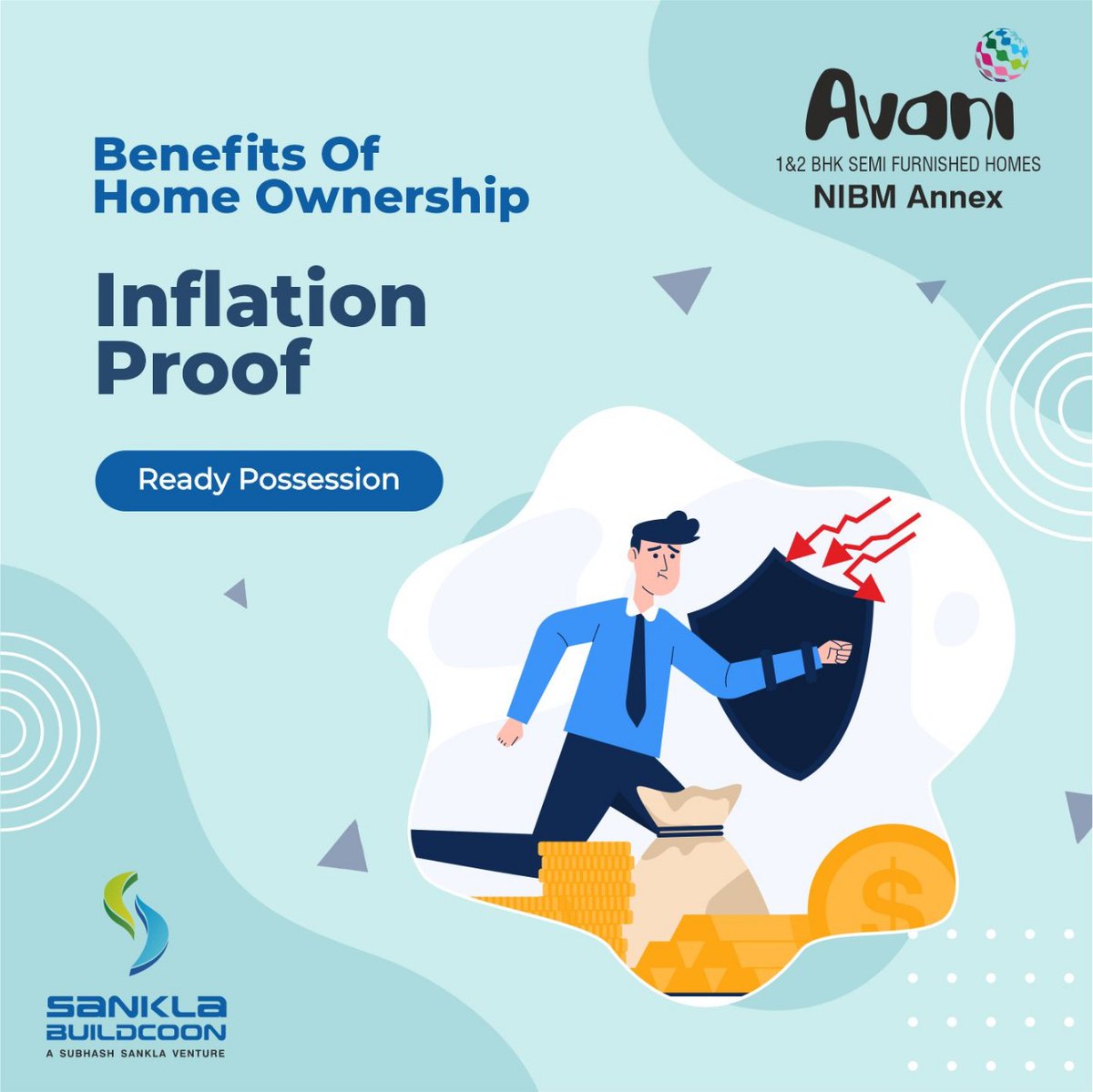 buildcoon's tweet photo. Investing in real estate has the benefit of being inflation-proof. The value of your property and rental income is likely to increase during periods of high inflation.
#sanklabuildcoon #realestate #homeownership #inflationproof #realestateinvestor #puneproperty #realestatebenefit https://t.co/ohXAXmR6ze