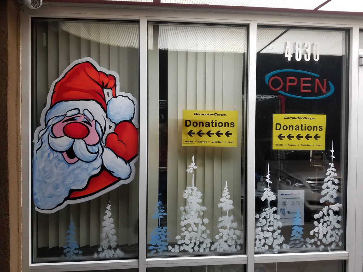 ComputerCorpsNV's tweet image. Making room for the holidays? eCycle your electronics with Santa a ComputerCorps!
