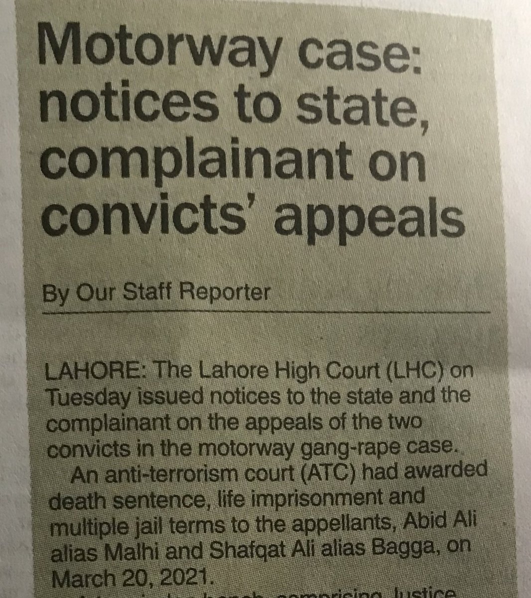 HareemSumbul's tweet photo. And the slippery slope begins. So many questions. Who did they book in for this? Are the perpetrators still at large or is patriarchy still helping its boys sneak out.
Size of piece in the newspaper? Smol #MotorwayIncident #MotorwayRape https://t.co/1Uycm7Py2S