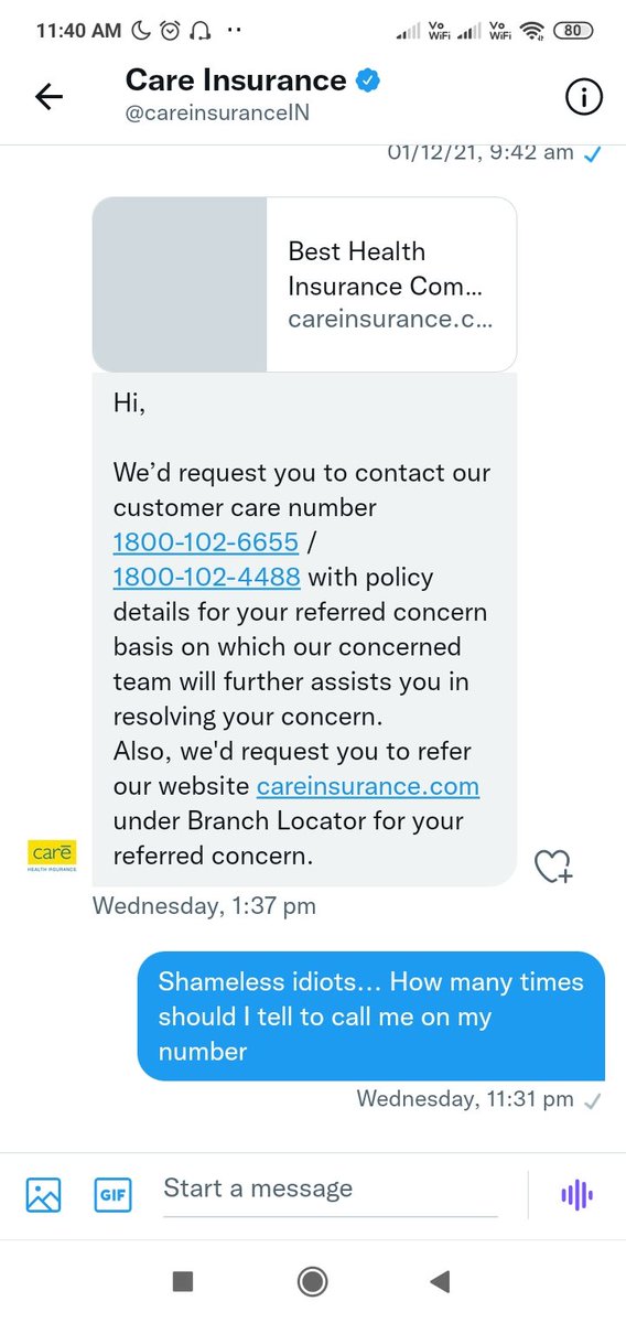 ColorsEarthy's tweet photo. @careinsuranceIN Even after repeated emails no response... https://t.co/gJfw9OvjrK