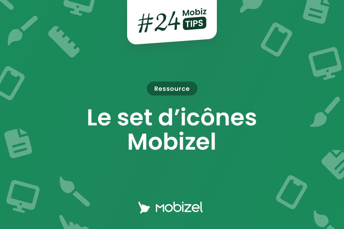 Créé en interne par nos designers, il évolue au fur et à mesure du temps et présente aujourd'hui 220 icônes dans deux styles différents et est disponible pour #Sketch et #Figma : ressources.mobizel.com/set-icones-mob…

#24MobizTips #Icone #UIDesign #UXDesign #Designer #Webdesign