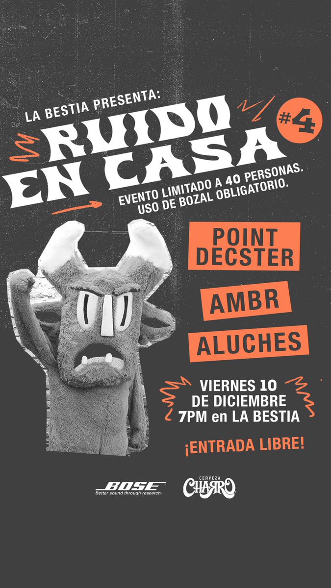 ambr_mx's tweet photo. Amigxs,nos vemos éste viernes en La Bestia con Aluches y @PDecster 
Entrada libre  /  7PM  /  ¡Lleguen temprano! https://t.co/mz1Tjkcn4E