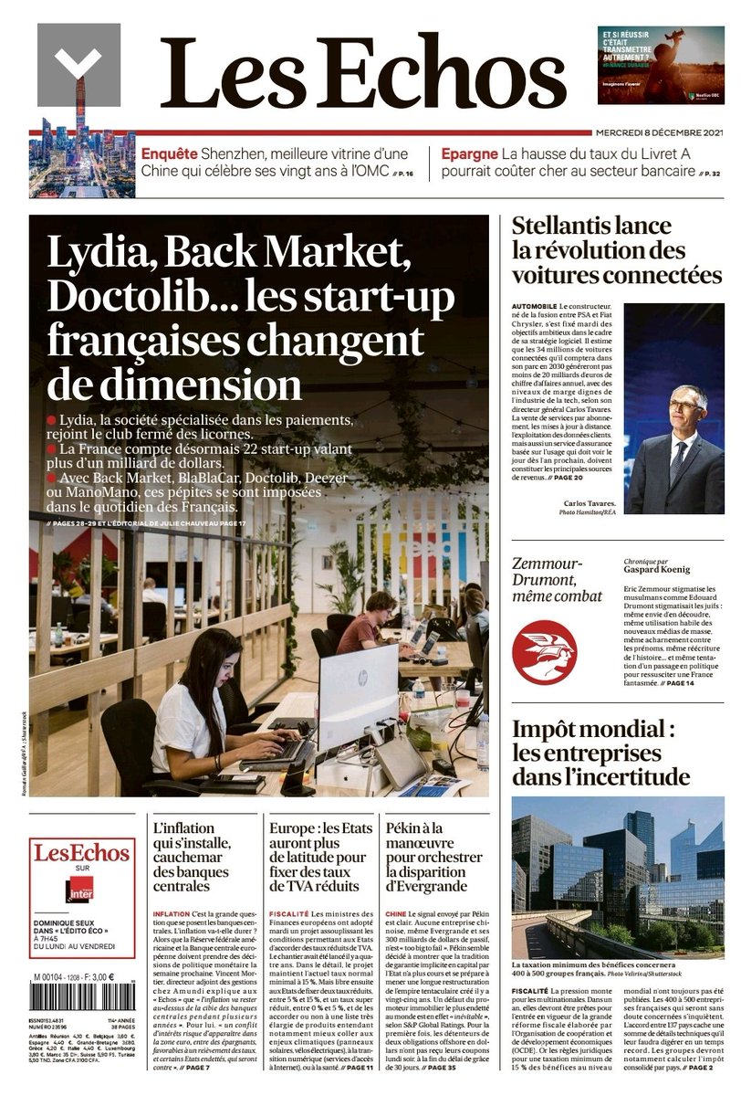 Rembourser un ami avec Lydia, réserver un rendez-vous médical sur Doctolib, faire un trajet avec Blablacar, acheter un smartphone sur Back Market : les start-up sont en train d'entrer dans le quotidien des Français. Et ce n'est que le début 🦄🚀

lesechos.fr/start-up/deals…