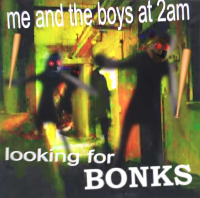 The_Wolfshifter's tweet photo. If you can't bonk 'em, bonk with 'em! The moon is gonna have so many bonks & slaps by the end of this, forget horni jail, we're going away for lunestic violence. $DOBO #DogeBonk #BonkSquad #DOBO #DOBRO $FLOBO #FLOBRO #FLOKIBONK #FLOBO $SLAP #SLAP $SHIBO #SHIBO #ShiBonk #SHIBRO https://t.co/deJSn76bTX