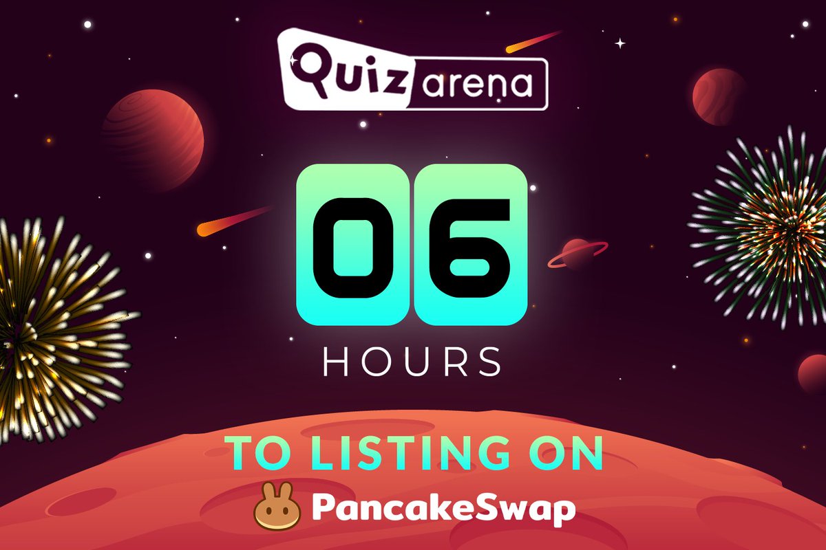 🔥🔥🚀⏰6 HOURS LEFT TO IDO⏰🚀🔥🔥

Poolz
▶️poolz.finance 

BSCStation 
▶️bscstation.finance/#/Dashboard

CyberFi 
▶️samurai.cyberfi.tech

#Quizarena #QZA  #NFTs #LearnToEarn #Freetoplay #IDO #Launchpad #ToTheMoon