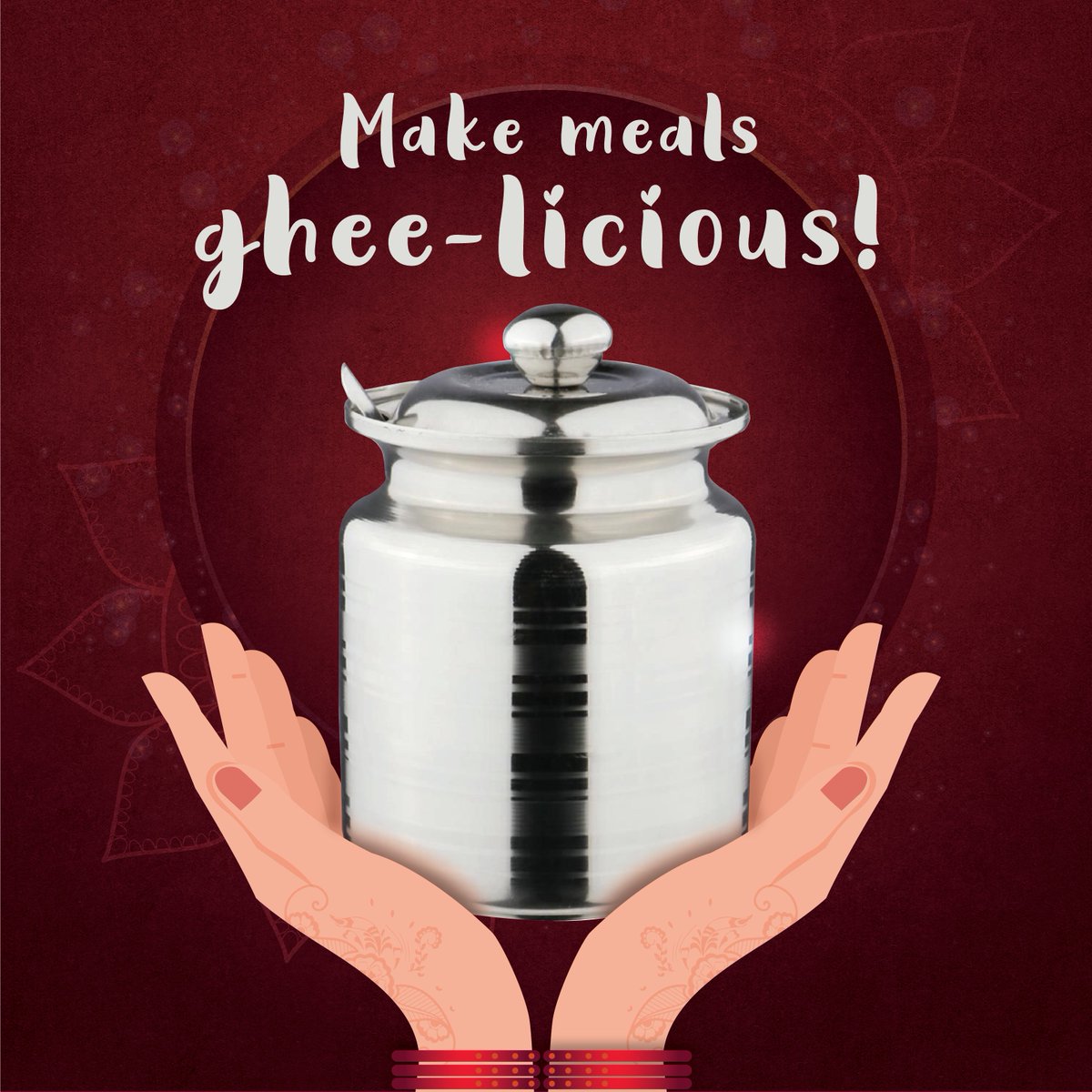 bigbasket_com's tweet photo. A custom spoon for that dollop of ghee!
Bring the BB Home 300 ml Stainless Steel Ghee Pot for your kitchen and add ease to your everyday chores.
Shop now at bigbasket!
#bigbasket #Ghee #GheeContainer #KitchenEssentials #HealthyEating #HealthyLiving #bbHome #Kitchen https://t.co/CVAph7e8Wm