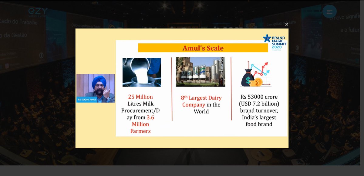 BrandMagicMU's tweet photo. During the lockdown, many brands in India went dark and stopped advertising but Amul didn’t. 
Here's a few takeaways from Dr. R S Sodhi's session!
#brandmagicsummit2021 #hppeningnow https://t.co/esRx26Wfv7