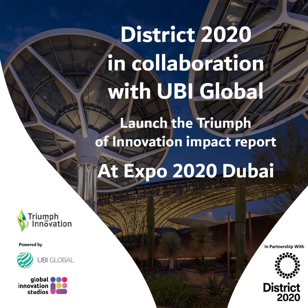 ubiglobal's tweet image. 🤩 🥳

It's time for the Triumph of Innovation report release event at @expo2020dubai, in partnership with #District2020!

Click on the link down below to follow the Triumph of Innovation LIVESTREAM:
bit.ly/3ozdOUB
