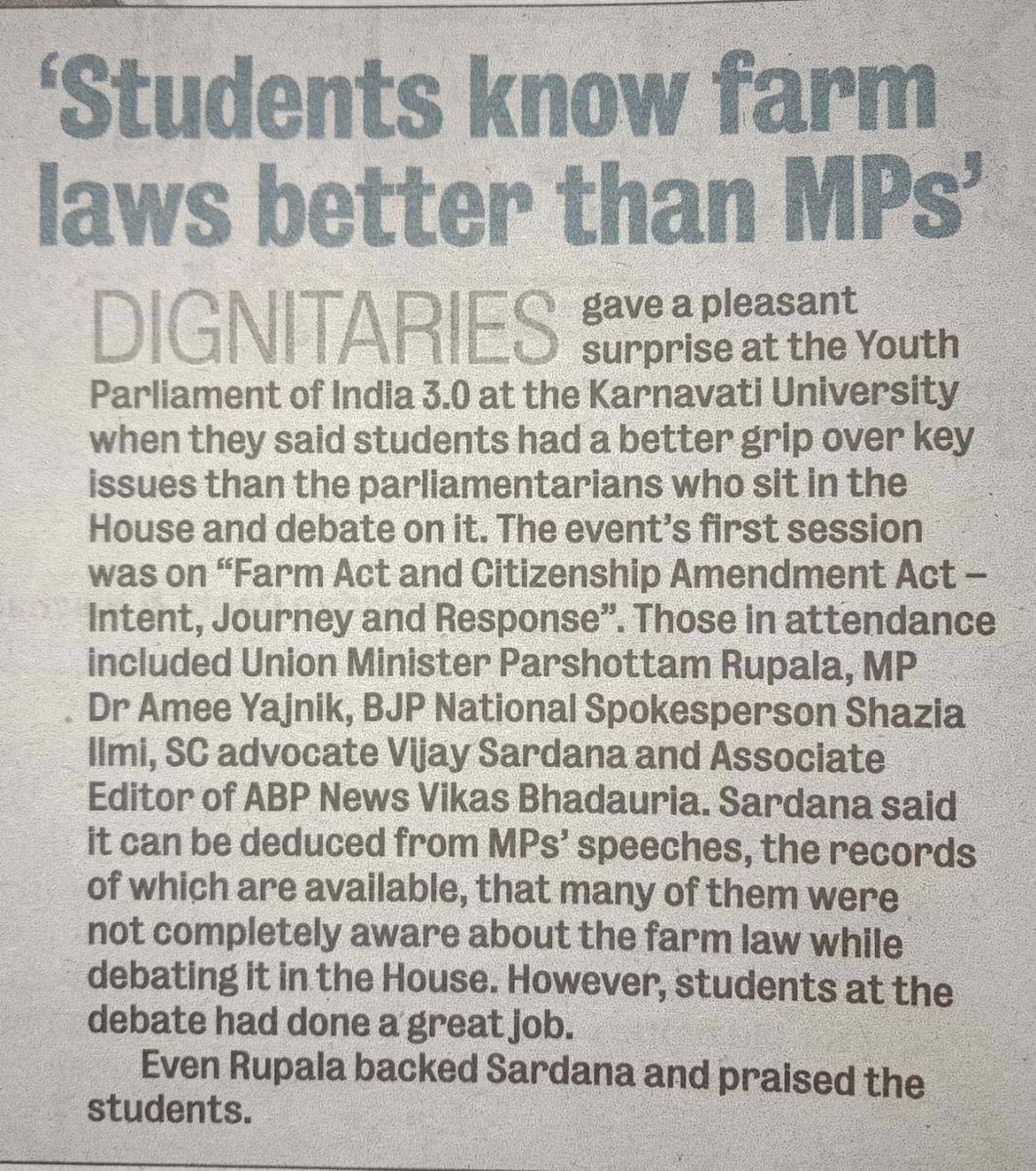 Youth ParliamentOf India - a dialogue of Democracy tweet media