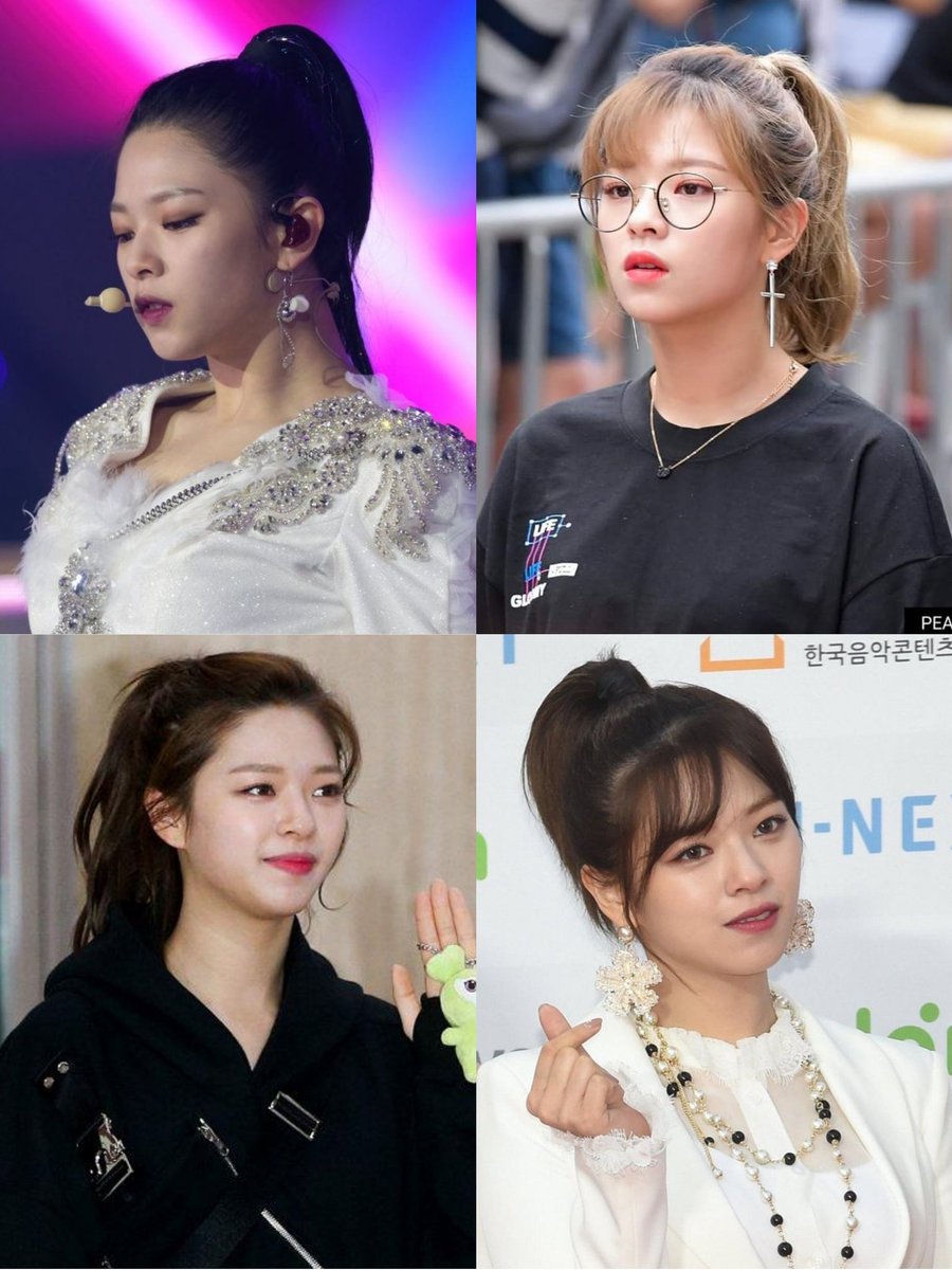 chaelimansi's tweet photo. jeongyeon looking good in high ponytails <3 @JYPETWICE https://t.co/CXglCfMGfi