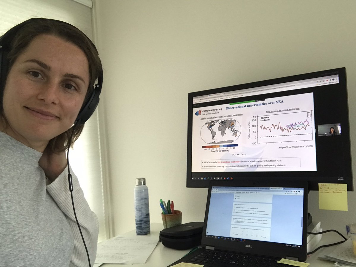 hydroholgate's tweet photo. Conferencing, new-age style (i.e. at home) - missing the coffee chats but enjoying the deluge of new science! #modsim2021 https://t.co/xQe69PxiXI