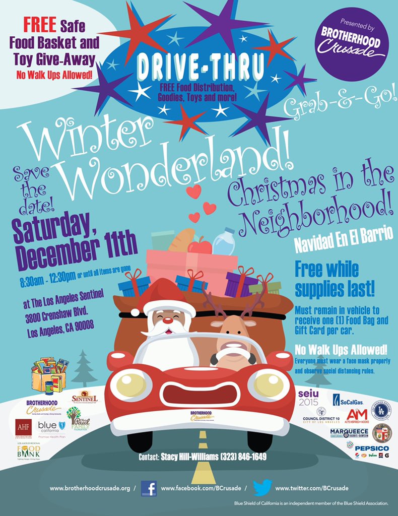 BCrusade's tweet photo. Join us for Christmas in the Neighborhood on Saturday December 11 from 8:30am-12:30pm #free #Giveaway #food #toys #grabandGo First come first serve! #Drivethruonly Get there early! https://t.co/MJvxrfiMlE
