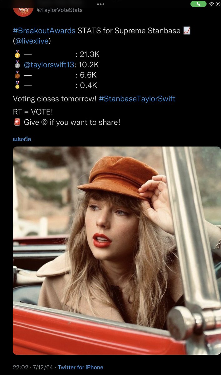 mitrorball13's tweet image. ด้อมกูมันเก่งแค่ตอนนาทีสุดท้ายป้ะ เออ ใช่แหละ มันเก่งแค่ตอนนาทีสุดท้าย
#StanbaseTaylorSwift