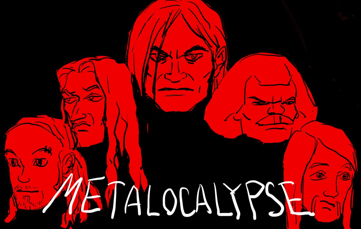 Metalocalypseについては、海外の暗チクラスタが言及してるのを見て知った。
架空のメタルバンドを描いたアニメなんだけど、そのバンドのメンバーがほんとに暗チっぽくて、暗チのスピンオフを観てるみたい。

暗チのことを抜きにしても、私にはこれ凄いツボです。カメラワークだけで笑う。