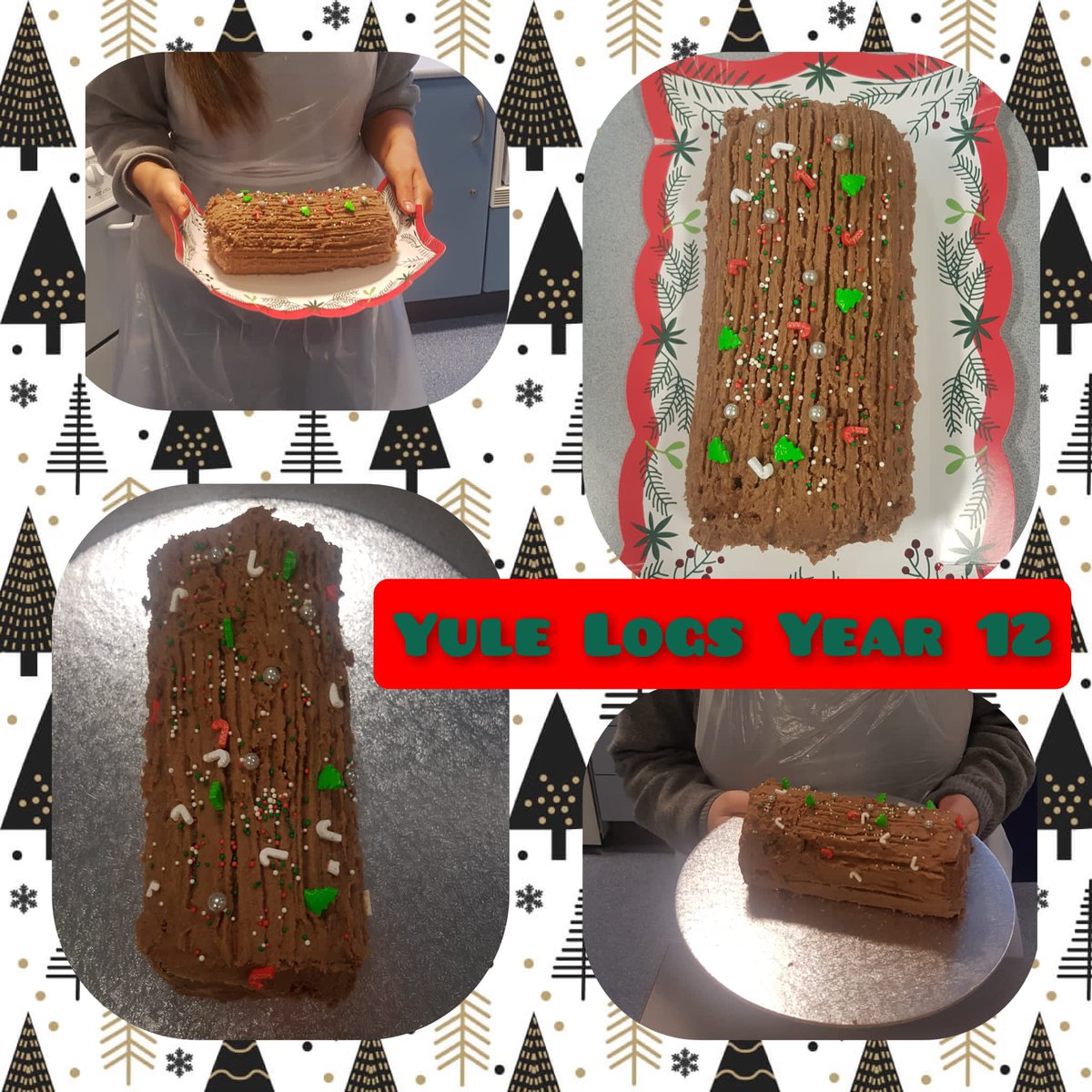 HEOIntegrated's tweet photo. ‘Tis the season to … eat more chocolate!! 🍫🍫Fabulous Yule Logs from our Year 12 Occupational Patisserie students! ❄️🪵@KatrinaCrilly @OIntegrated @KS4OIntegrated https://t.co/rDMzJRQtrN