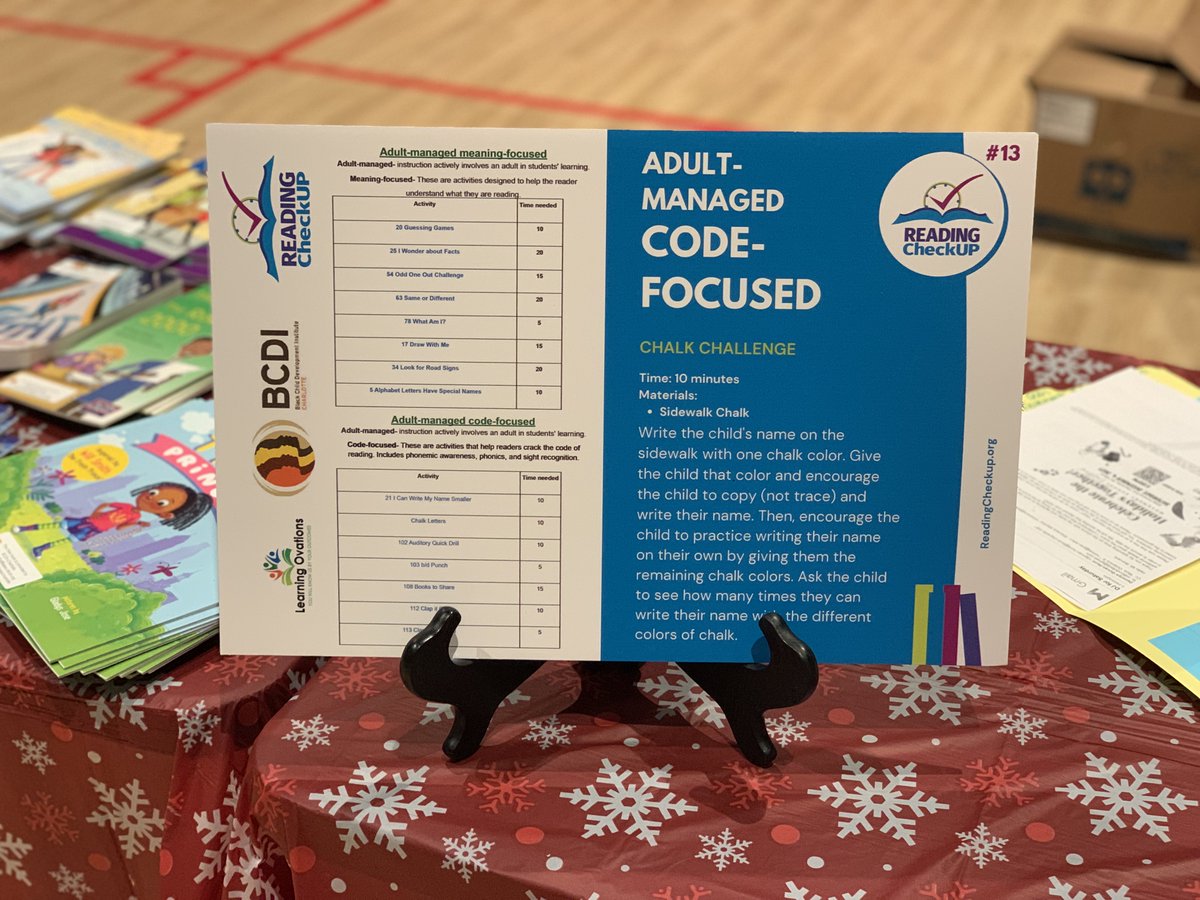 BCDICarolinas's tweet photo. Winter break is near and we have the perfect gift for your Pre-K - 3rd grader. Kick off the holiday season with a #ReadingCheckup!Come by to see us so we can talk to you about the gift of literacy. We #ReadToSucceed! #TogetherWeWIll @NBCDI @ReadCLT @FoodLion #ParentsWill https://t.co/QJsRB417vR