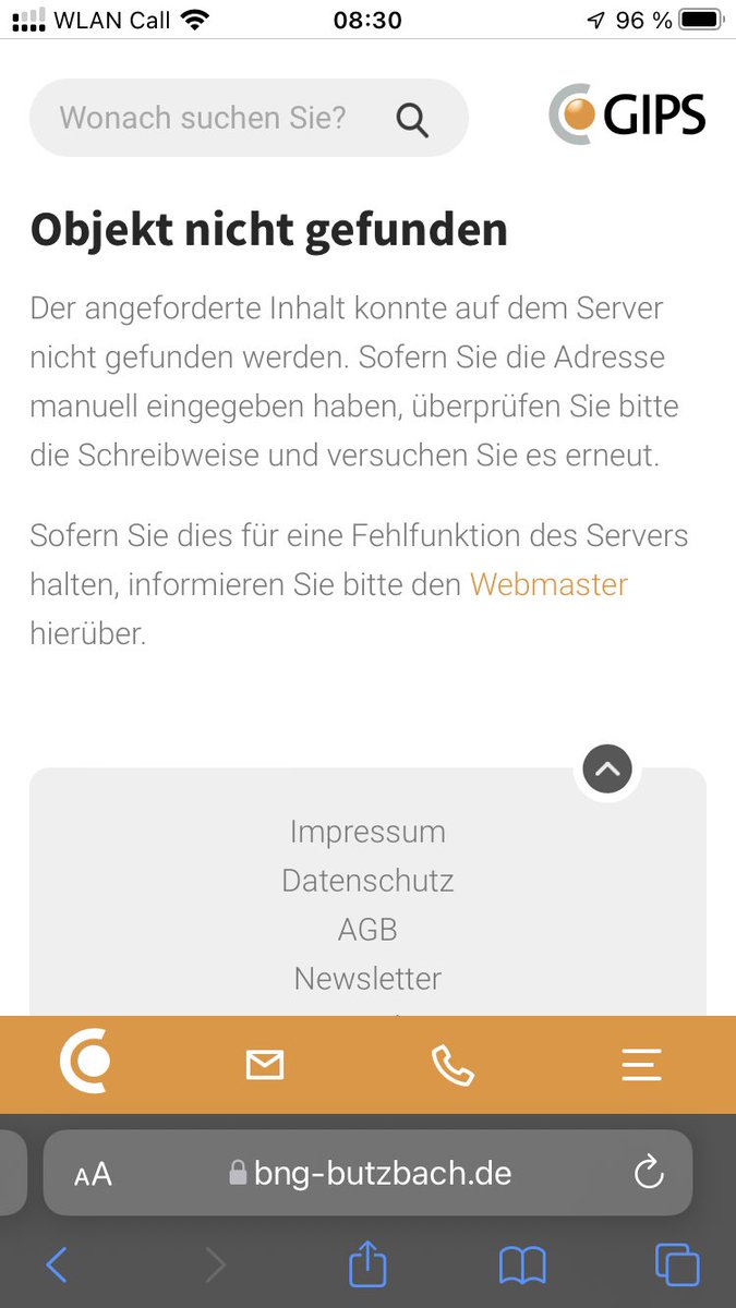 #Digitalisierung in Deutschland: Heute Stromwerte ablesen.

1. Ich erhalte einen Brief mit einer URL, inkl. Umlaut,… spannend 🧐 
2. URL führt zu einer Seite mit ungültigem Zertifikat 🙄
3. Zertifikat trotzdem akzeptiert, es folgt eine Fehlerseite 🙈
4. Ich greife zum Telefon ☎️