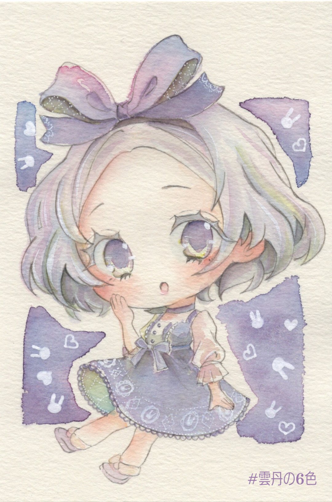 Aoi 雲丹の6色 可愛い線画の塗り絵企画に参加させていただきます 使用画材 W Amp Nプロフェッショナルウォーターカラー パーマネントローズ ウィンザーブルー カドミウムフリーレモン コピックマルチライナー ウォームグレー コピック Opaque