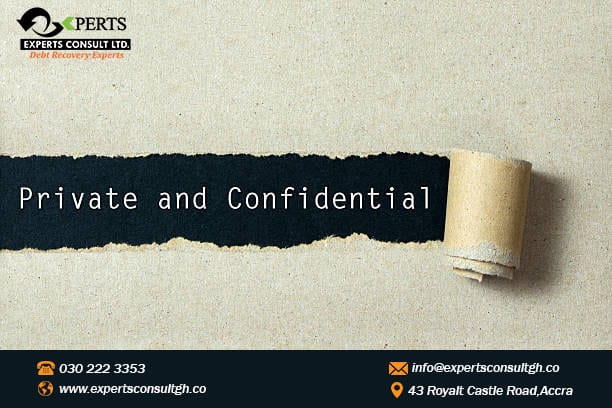 expertsconsult7's tweet photo. At Experts Consult, client confidentiality is our trademark 🤝
Call us today on 0302223353
#debtrecovery 
#EXPERTSCONSULT https://t.co/iiv14m2VZq