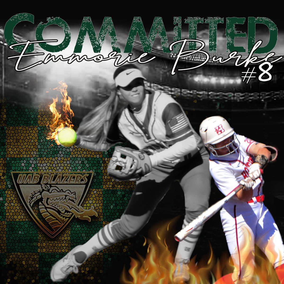 Congrats to our #8 Emmorie Burke on her Verbal Commitment to UAB! Thanks Coach Guthrie, Coach Hunter, and Coach Foster!
<a href="/JoeGuth08812179/">Joe Guthrie</a> 
<a href="/CoachVeach/">Hunter Veach</a> 
<a href="/ExtraInningSB/">EXTRA INNING SOFTBALL</a> 
<a href="/SoftballConnect/">Annetta Viviani🌩</a> 
<a href="/FastPitchNet/">Fastpitch Network</a>