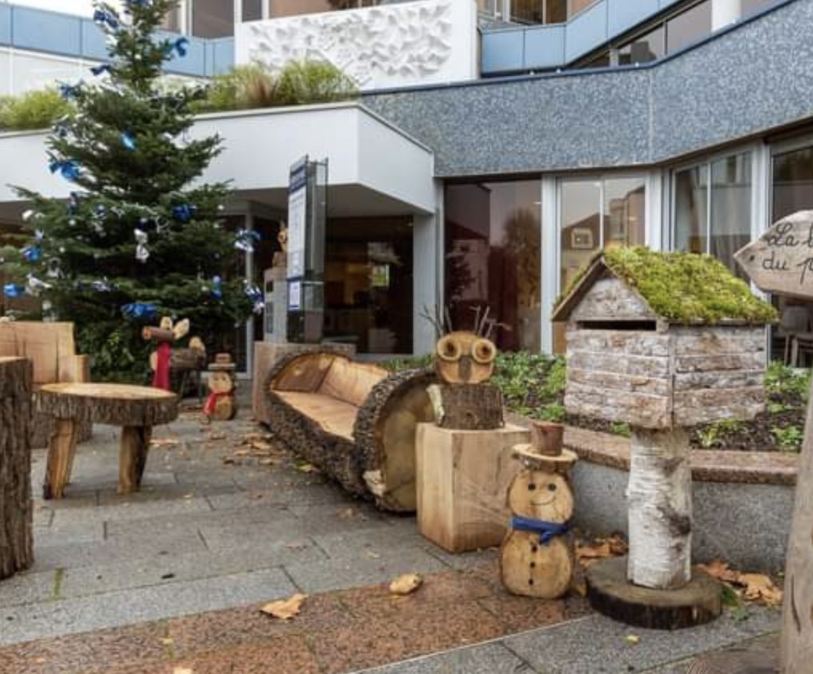 BenoitRibert's tweet photo. 🎄Une décoration de Noël 🎄  portée sur la transition écologique c’est possible! A @VilleduChesnayR les services de la ville se sont mobilisés pour les réaliser avec des troncs coupés et conservés tout au long de l’année. https://t.co/PtoiXMnCCn