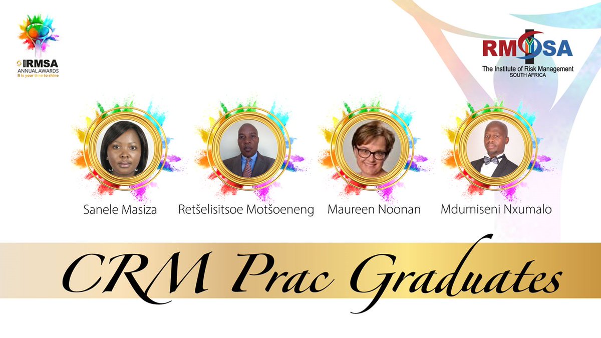 IRMSAInsight's tweet photo. Congratulations to all our #CRMPrac Graduates for 2021!
#Celebrate #Awards #Risk #RiskManagement #SpecialAward #Excellence #Recognition #StepUp2021 https://t.co/06LzC2BS8i