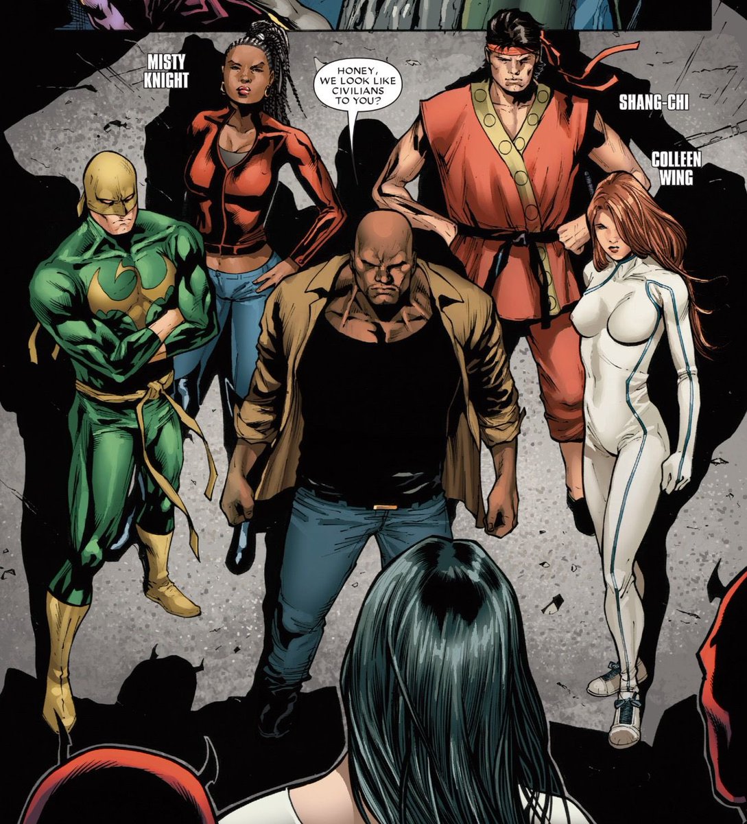 Ironman_STEEL's tweet photo. Hey @Kevfeige,

Mike Colter as Luke Cage
Finn Jones as Iron Fist
Simu Liu as Shang-Chi
Simone Missick as Misty Knight
Jessica Henwick as Colleen Wing

If Cox returned, bring the rest back please!

#SaveMarvelTV #HeroesForHire https://t.co/UWJs6Cr53r