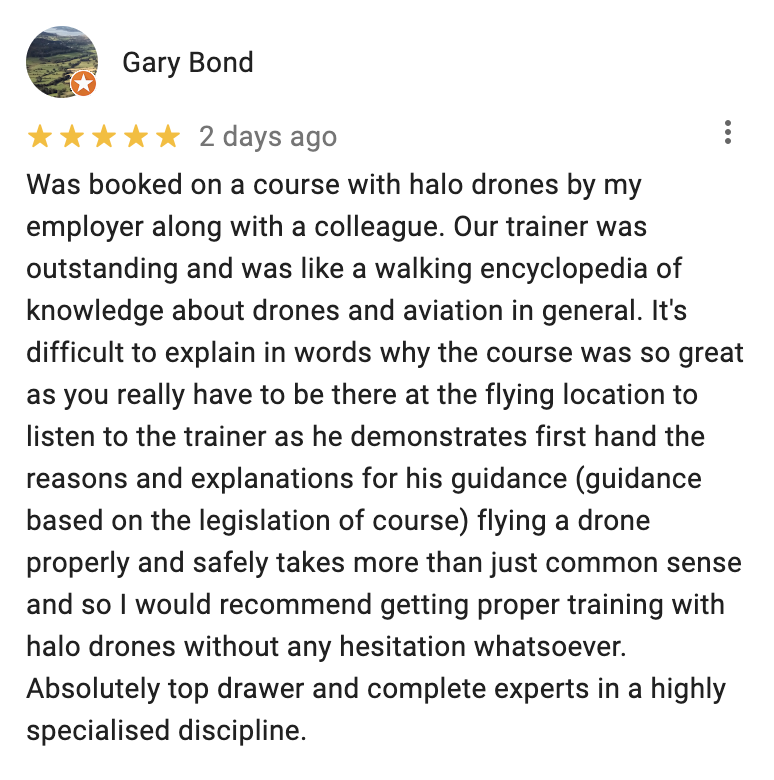 HALO_Drones's tweet photo. WOW. Thanks for your kind words Gary! 🤗 https://t.co/A95QhfejCB