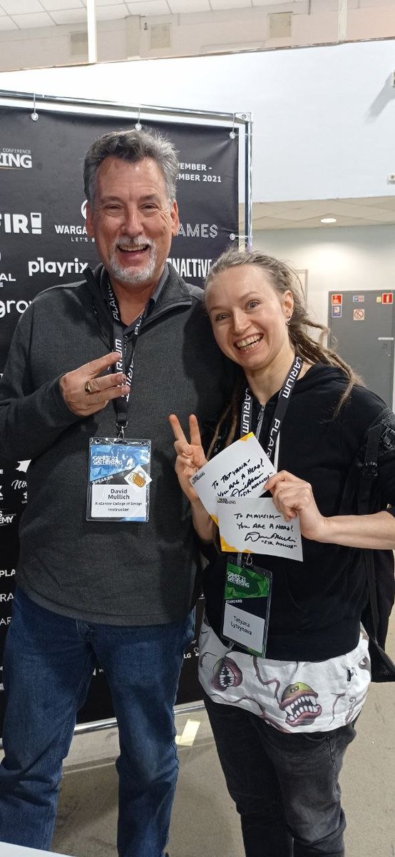 TLytvynova's tweet photo. That's really hard to explain my feelings from #GamesGathering2021Kiev in few strokes - it was amazing to meet legends, whom I saw on screen only:) #GamesGathering #GG2021Kiev #gamedeveloper #gamedev #game #games #videogames #3dart #gamedevelopment #3DCG #gamedevs #gamedeveloper https://t.co/DJqDRWYKnm