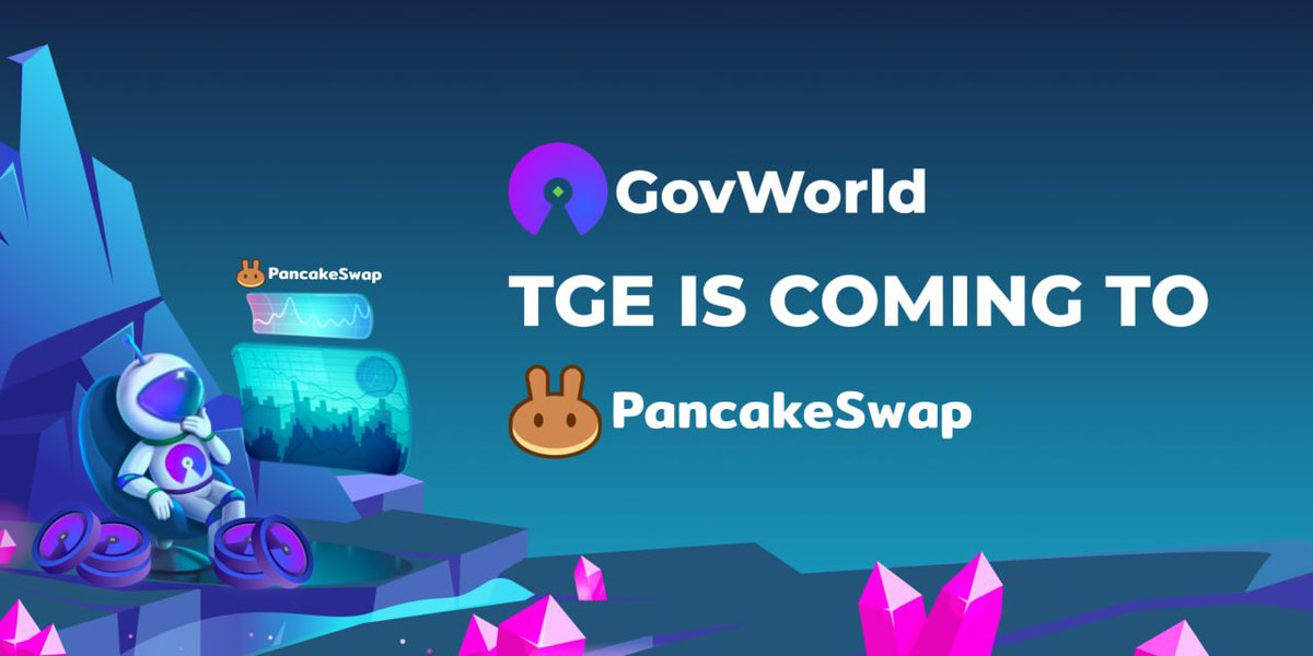 CryptoBoss1984's tweet photo. 💫@GovWorld1 brings their @PancakeSwap TGE!✨
Join the finance experts in exploring the #gaming #metaverse!
If I were you, I would not miss their 220% FIXED APY “Genesis” Staking Pool launching after the TGE!💹
https://t.co/3Llm8SmZyy
#GovWorld #GovLend #CollateralFi #PartnerFi https://t.co/yXWh1Mpnqf