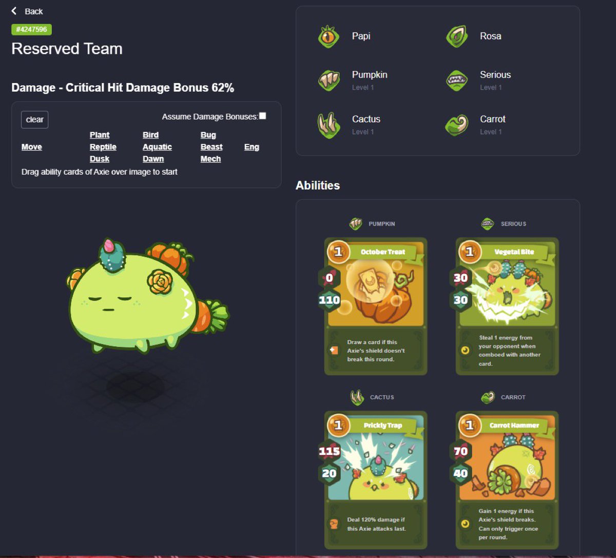 Shaunpagne's tweet photo. Game! This will be the team! RT &amp; Like this post! Comment down why should we take you as one of our scholar! This was around 1600mmr before upgrading it.

#AxieInfinity #AxieScholarship #axiescholarshipprogram #AxieNest #AXNT https://t.co/RoM3q1Mwse
