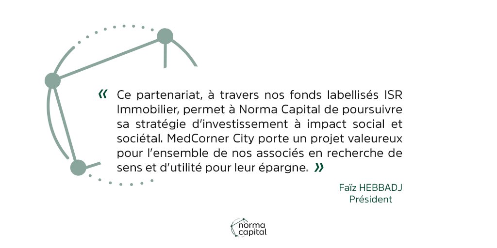 NormaCapital's tweet photo. 🆕 [#ACTUS] Signature d’un #partenariat avec @realites portant sur la vente des murs des futurs Pôles #santé @MedCornerCity à travers nos fonds labellisés #ISR #Immobilier ! 🤝
-
Les investissements passés ne préjugent pas des investissements futurs. 
-
👉https://t.co/UZegprhsBW https://t.co/oiGLfg6Exa