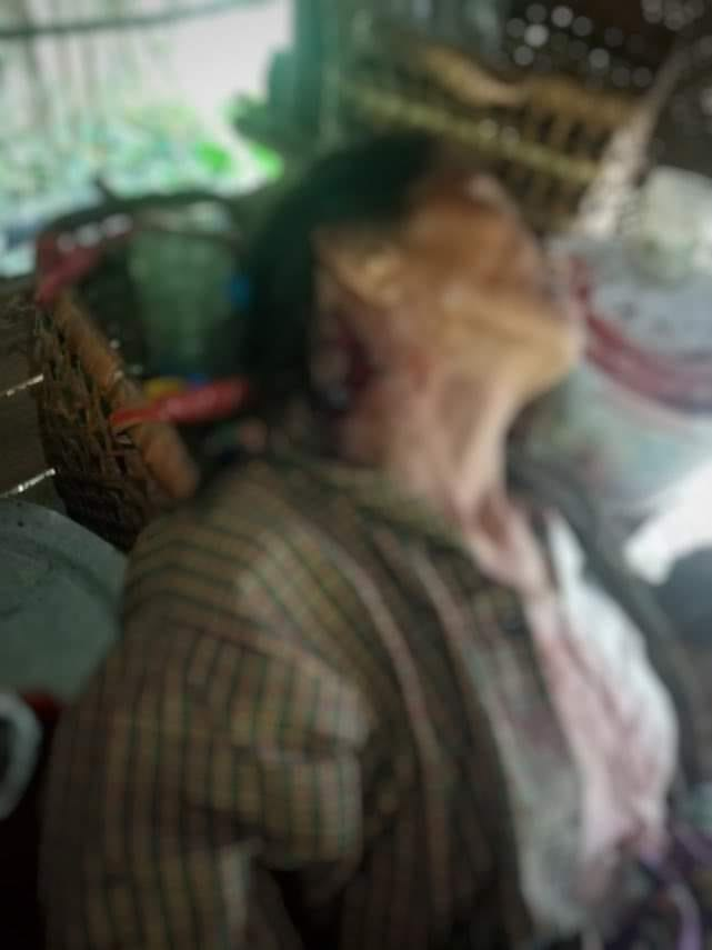 spring21MM's tweet photo. A Mentally ill Daw Win Kyi(65) Was Brutally By Military Terrorists in #Dontaw village, #Salingyi Tsp and her body was found near the Yamar bridge on the morning of Dec 8. 
-There have been at least 16 civilians so far who were brutally KILLED by Junta in Dontaw village.
#Dec8Coup https://t.co/VvOb2Jerbz