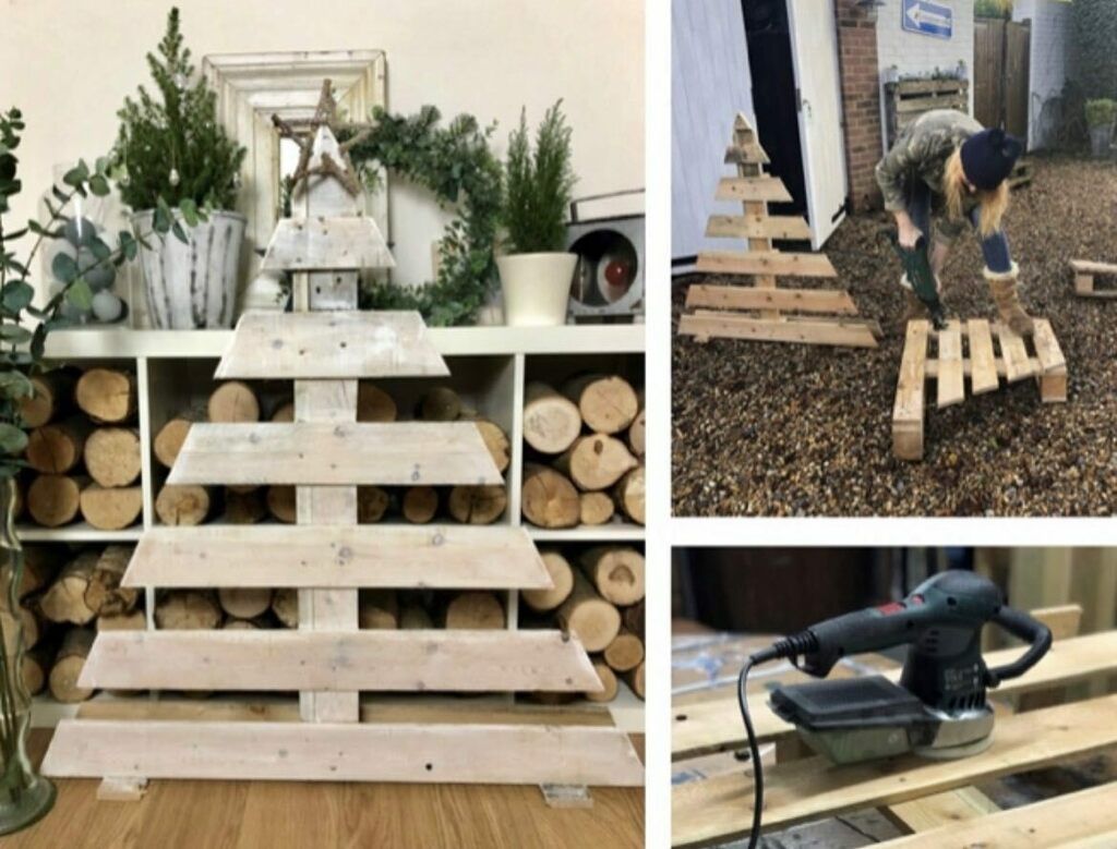 LynneLambourne's tweet photo. Pallet tree! Ridiculously easy to make, just cut away the sides of your pallet to form a tree shape and then, white wax the pallet for that scandi look. I love using @chalkpaint white wax.
… over to you - tag me in on your creative hacks x
#pallethack #palletproject #madeb… https://t.co/wL9wyxQuw5