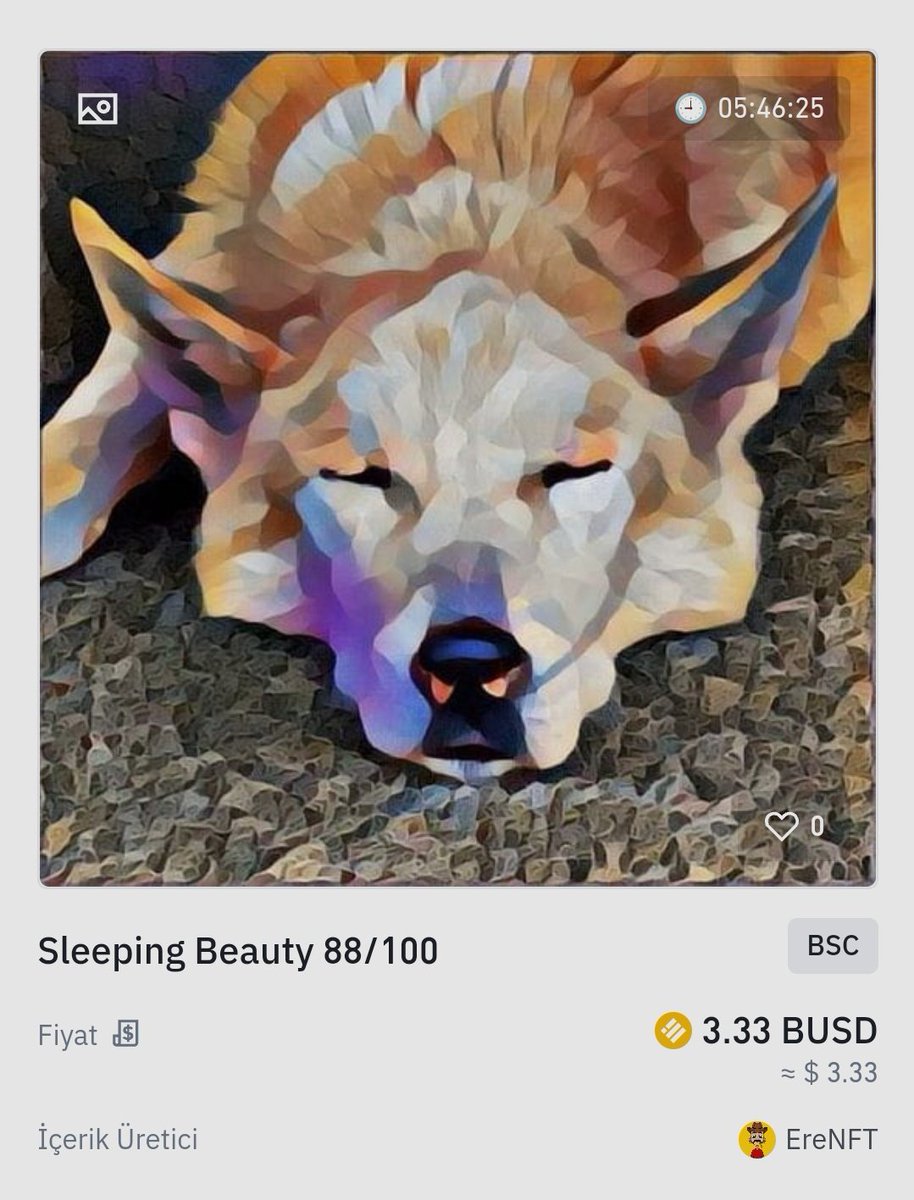 EreNftArt's tweet image. New Collection: Sleeping Beauty
Total Supply: 100 (Unique -1/1)
Fixed Price: 🌟3.33 $

@cz_binance @TheBinanceNFT @binance #BinanceNFT
#nft #nfts #nftcollector #NFTCommunity #nftcreator #nftcollectible #nftart #cryptoart
