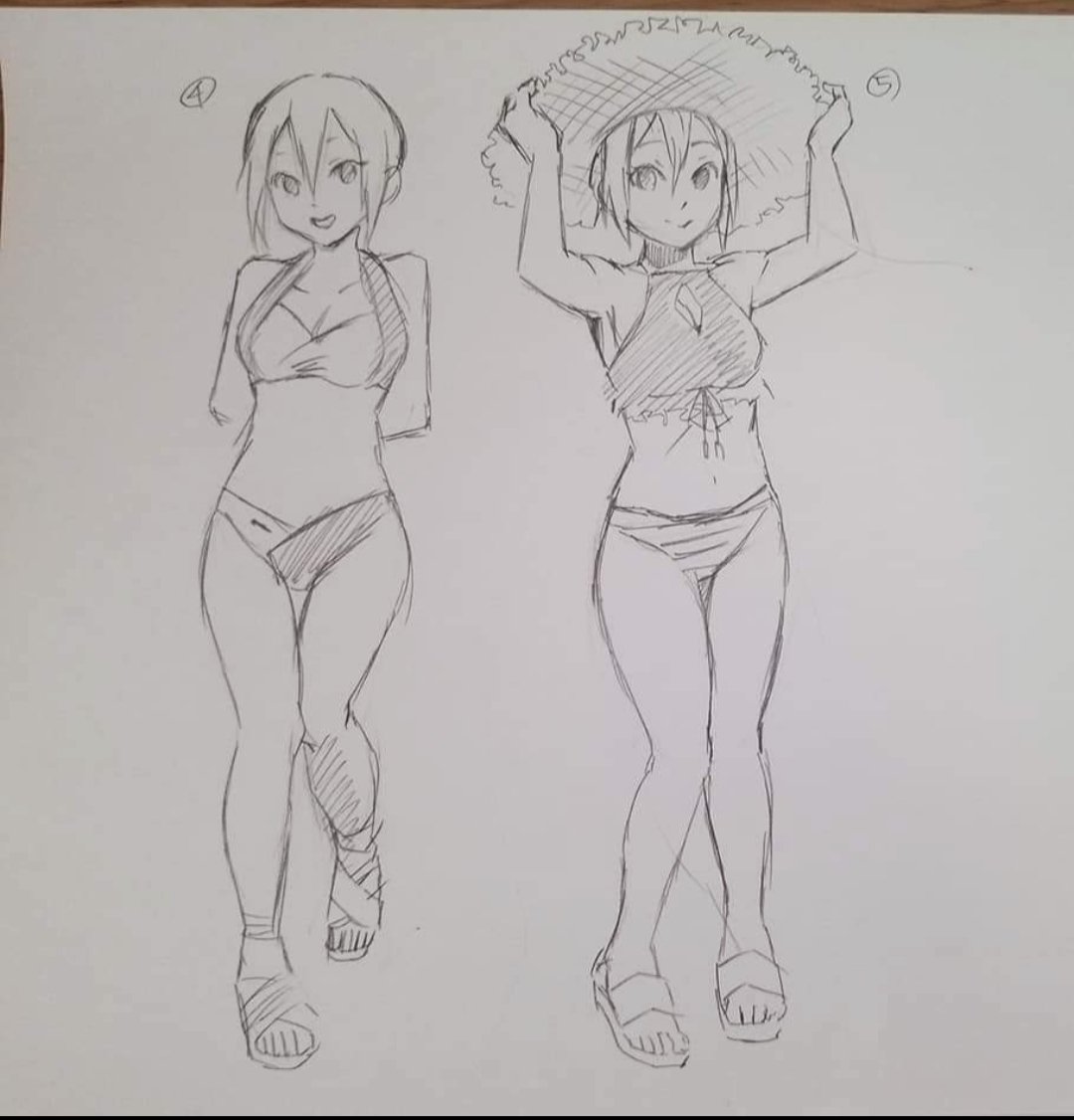 リア友の周子pのために描いたのが今日ツイートした周子はんの絵なんだけど、オリジナル水着の候補は5パターン考えたんやで❗
既存絵には惨敗やったけど💦💦 