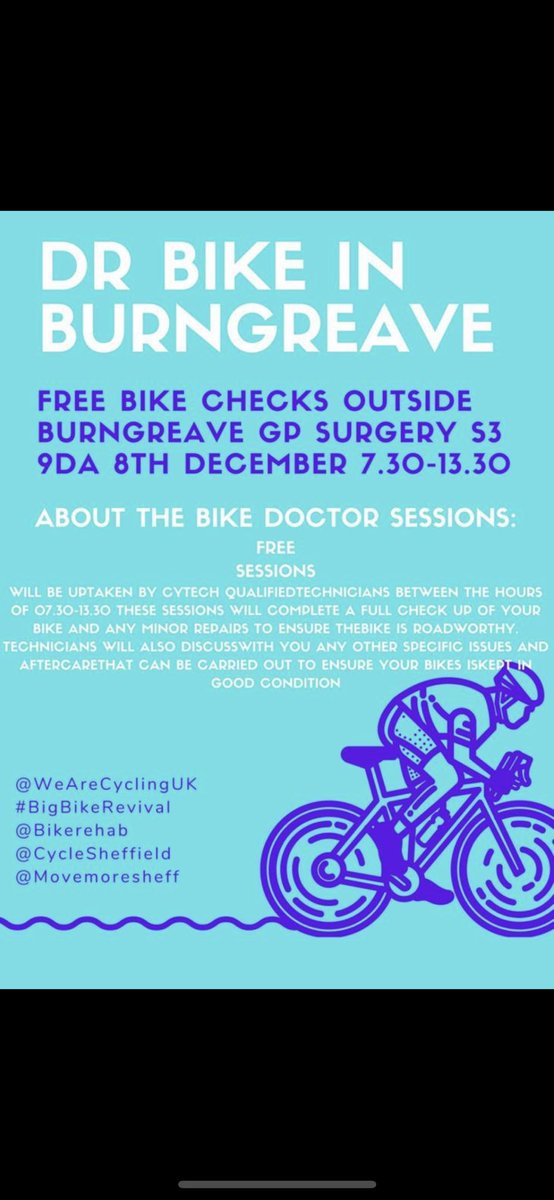 <a href="/Meeliesmith/">Amelia Smith</a> <a href="/RoxanneMaritz4/">Roxanne Maritz</a> <a href="/sandicarman/">Sandi Carman (she/her)</a> anyone heading into NGH need a bike check today?