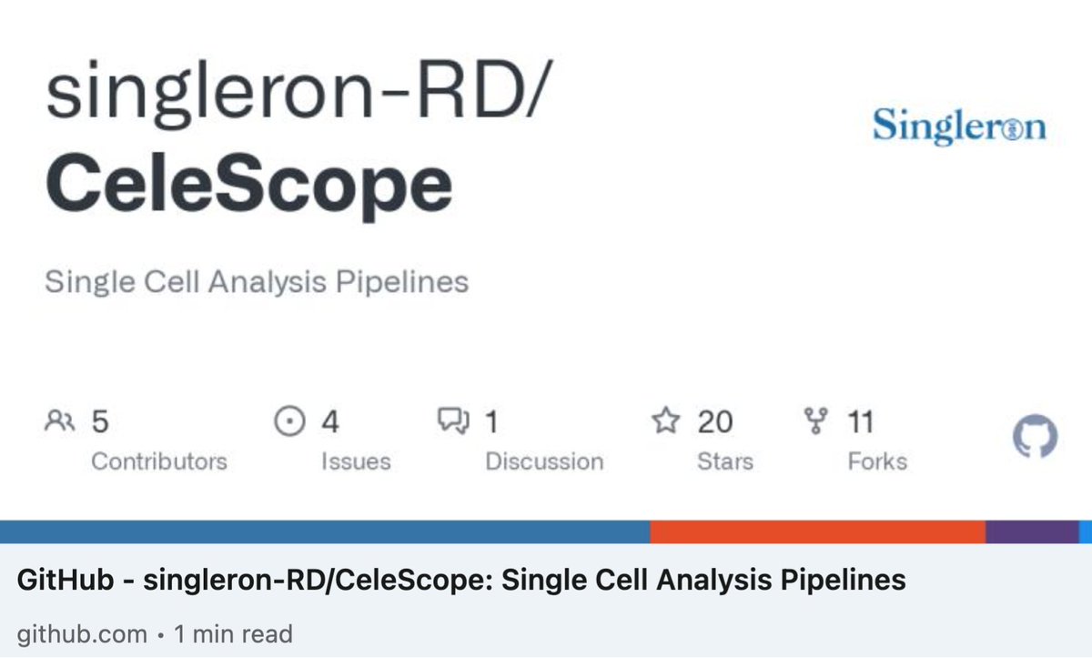 Singleron_Bio's tweet photo. The lastest release of CeleScope is here!
v1.6.0 supports the updated scopeV3.0.1 chemistry and makes the single-cell variant calling pipeline faster.
#singlecellsequencing #CeleScope
https://t.co/CR8fdWYTLQ https://t.co/EnVZji3XOi