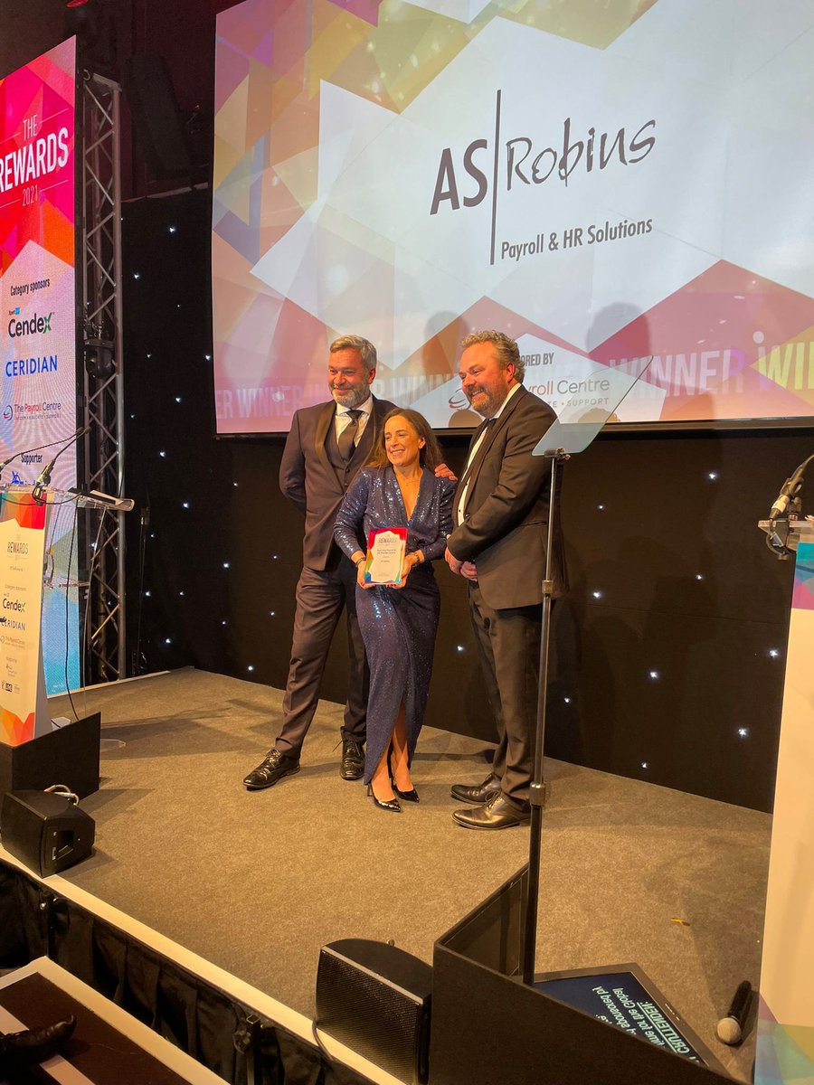 as_robins's tweet photo. Thrilled and so very honoured that AS Robins has been named the Specialist Payroll &amp; HR Provider 2021 at The Rewards ceremony last night.  Thank you to Liz, her team and all the clients that continue to see our business go from strength to strength! https://t.co/GHSViPdTLQ