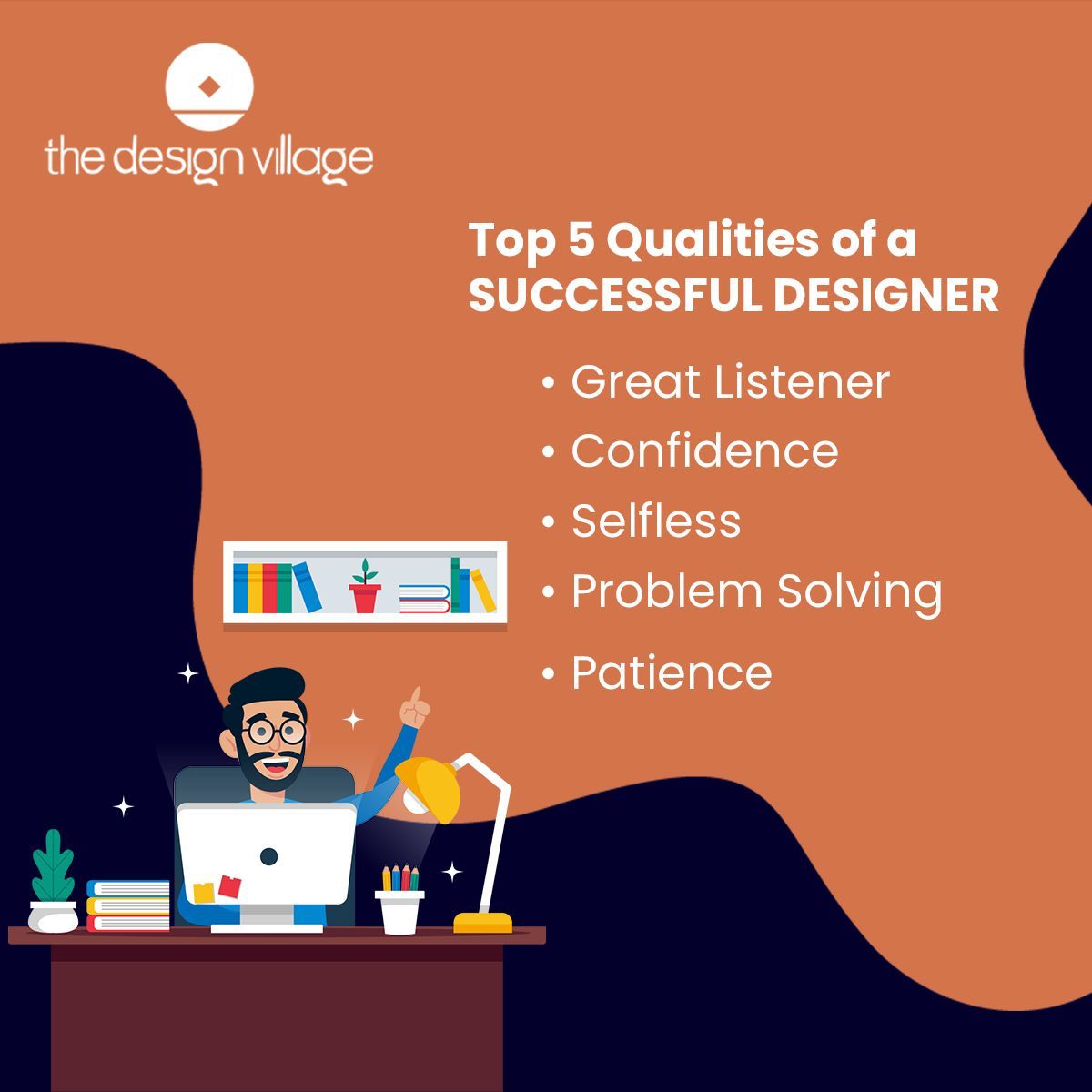 Have you ever considered pursuing a career as a designer?

Here's a list of 5 qualities that are important for everyone aiming to be a successful designer