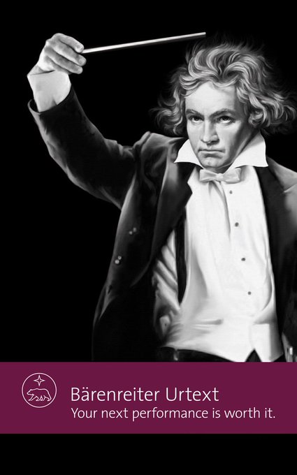 Baerenreiter's tweet photo. Beethoven Symphony 7 was first performed today in 1813 in Vienna with the almost deaf composer conducting https://t.co/SfzKm8GTro