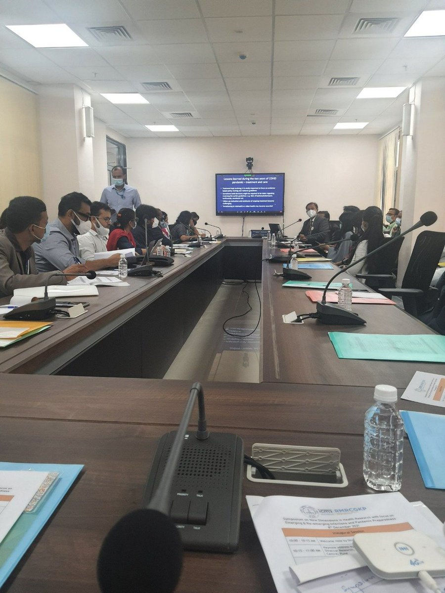 ICMR_RMRCGKP's tweet photo. At the Symposium on New Dimensions in Health Research on Emerging &amp; Re-emerging Infections and #pandemic Preparedness! Tune in to hear more about One Health, #ClimateChange, our institutes' research experiences! Join here: https://t.co/TL0HnV5GHF https://t.co/YLH0tkbfWi
