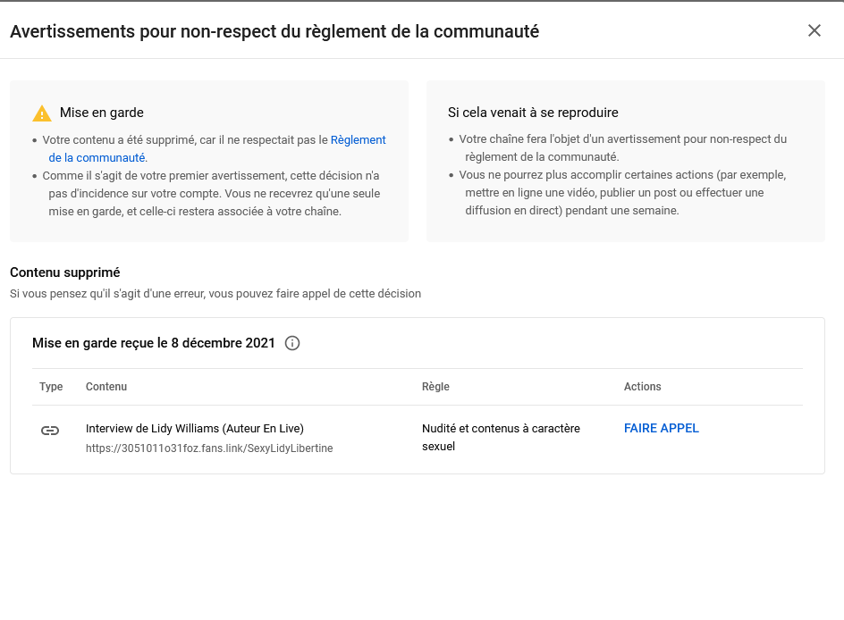 EnAuteur's tweet photo. 1er Avertissement Youtube .... c'est de pire en pire, même parler de roman c'est plus possible
#Youtube #youtubecreator #censure #Livre #Live https://t.co/zMAxaUncd6